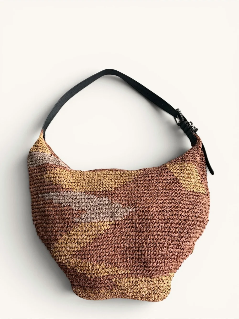 Free People Woven Hobo Bag in Brown, Tan, Cream